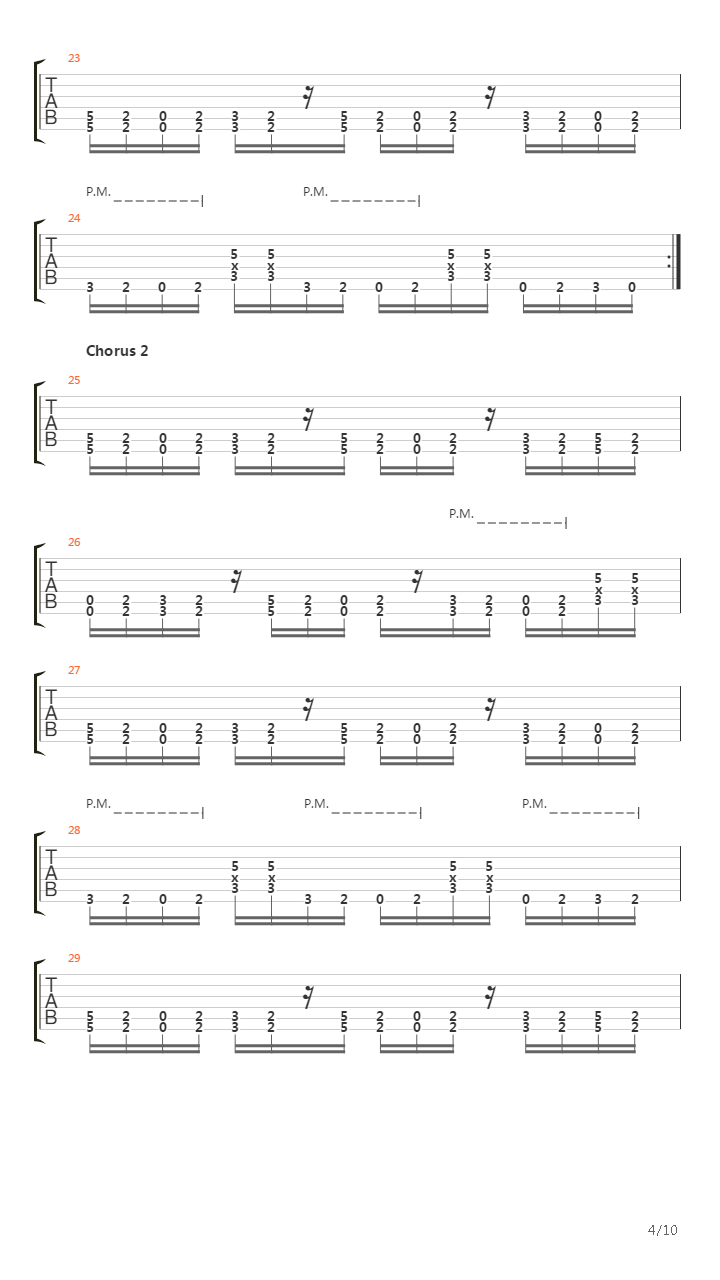 Pushing Through吉他谱