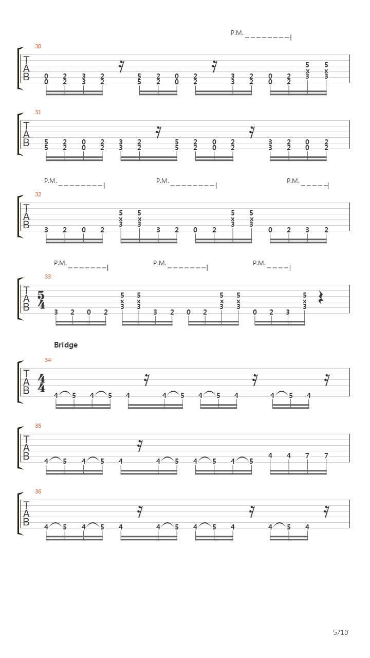 Pushing Through吉他谱