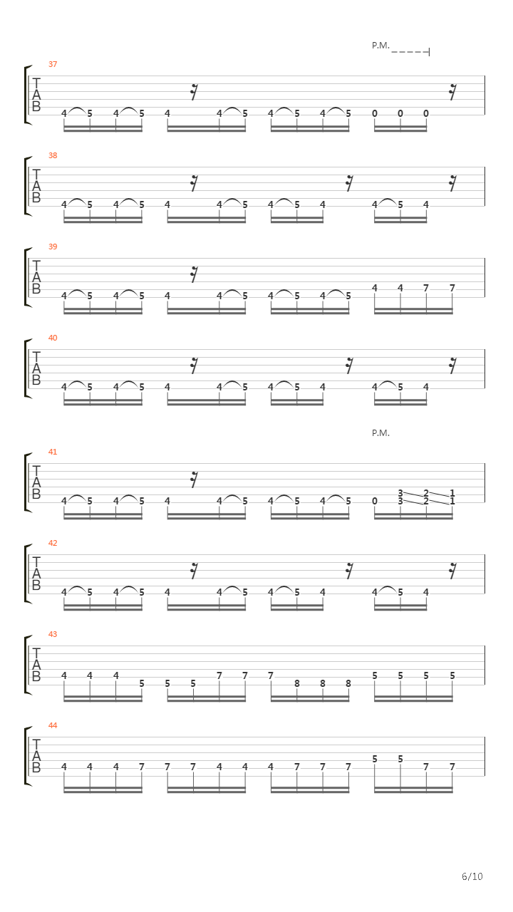 Pushing Through吉他谱