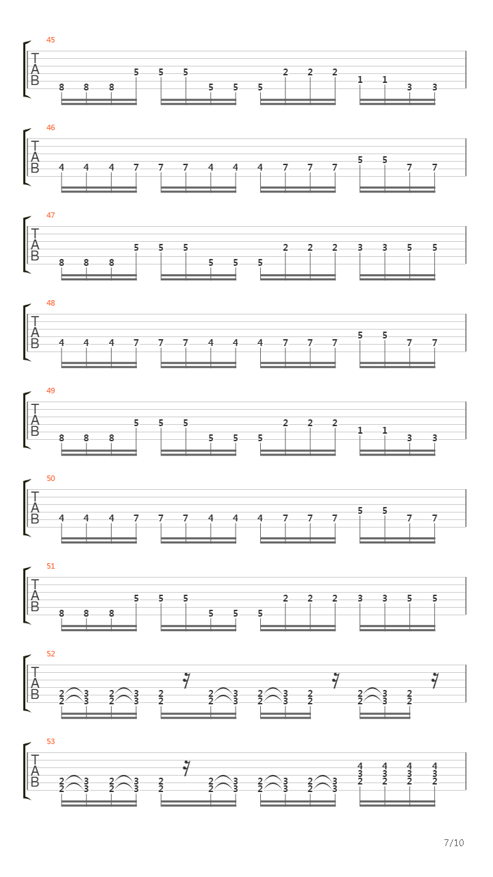 Pushing Through吉他谱