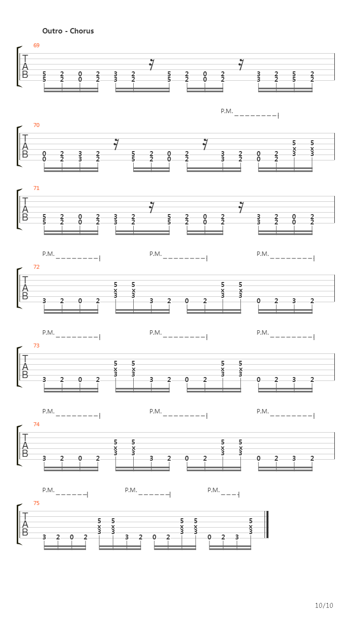 Pushing Through吉他谱