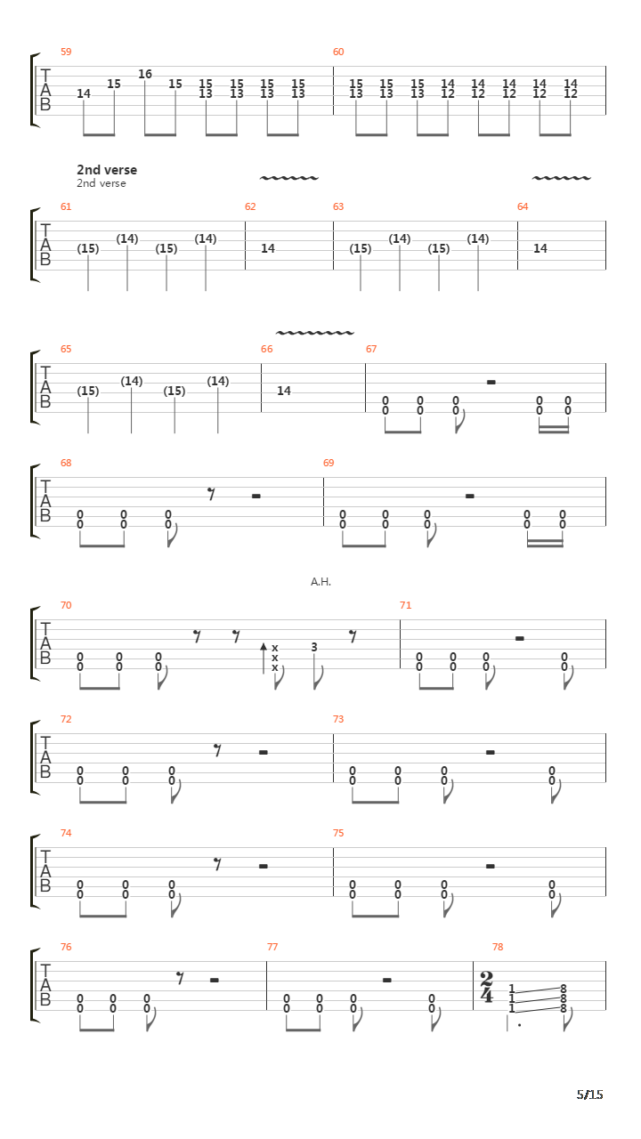 Severed吉他谱