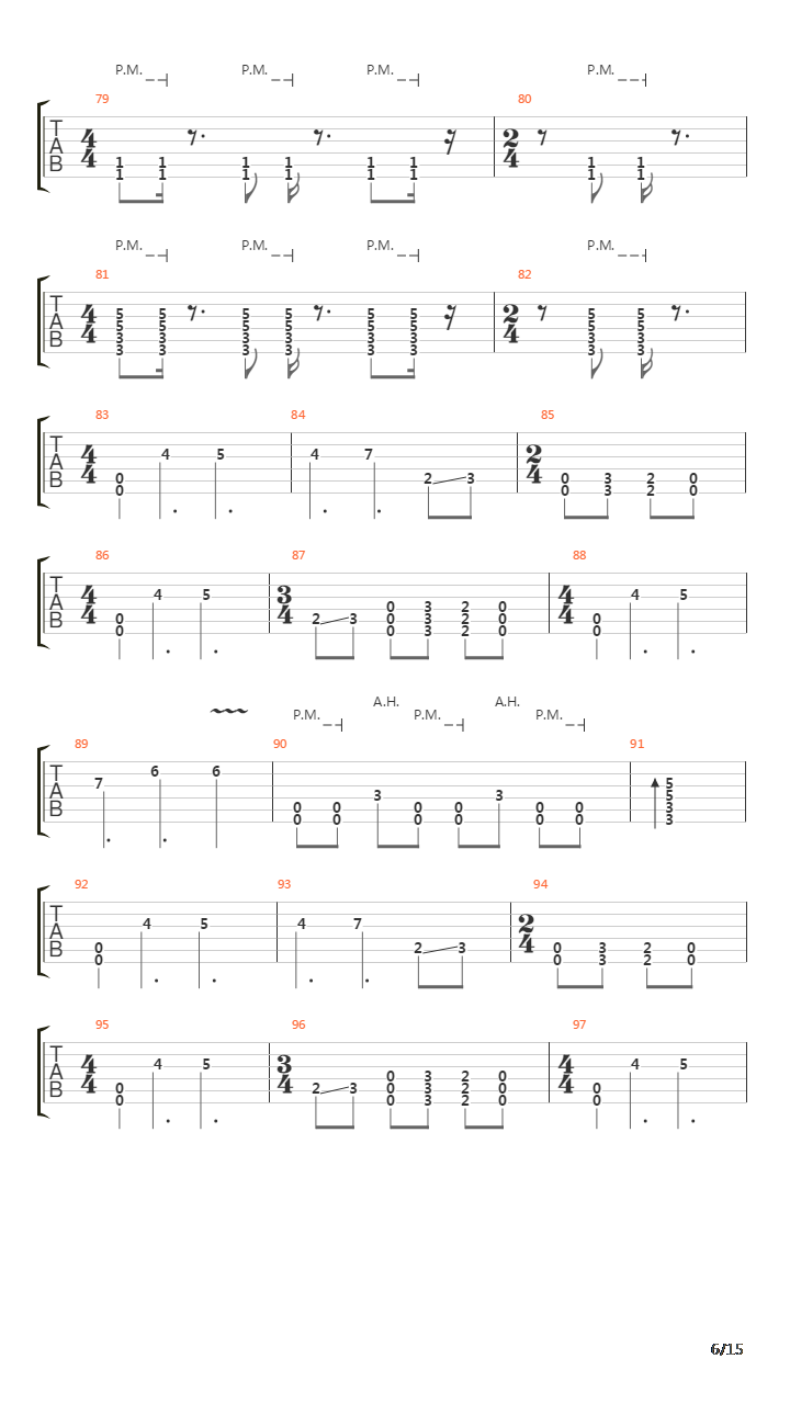 Severed吉他谱