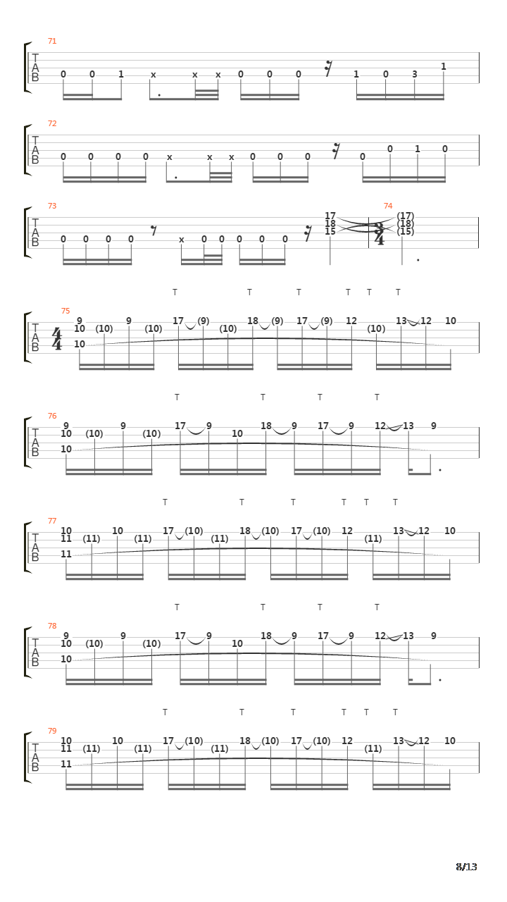 Severed吉他谱