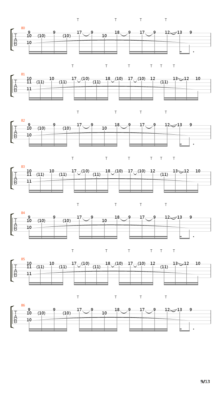 Severed吉他谱