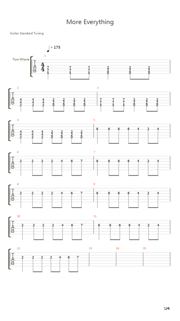 More Everything吉他谱