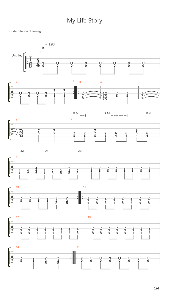 My Life Story吉他谱