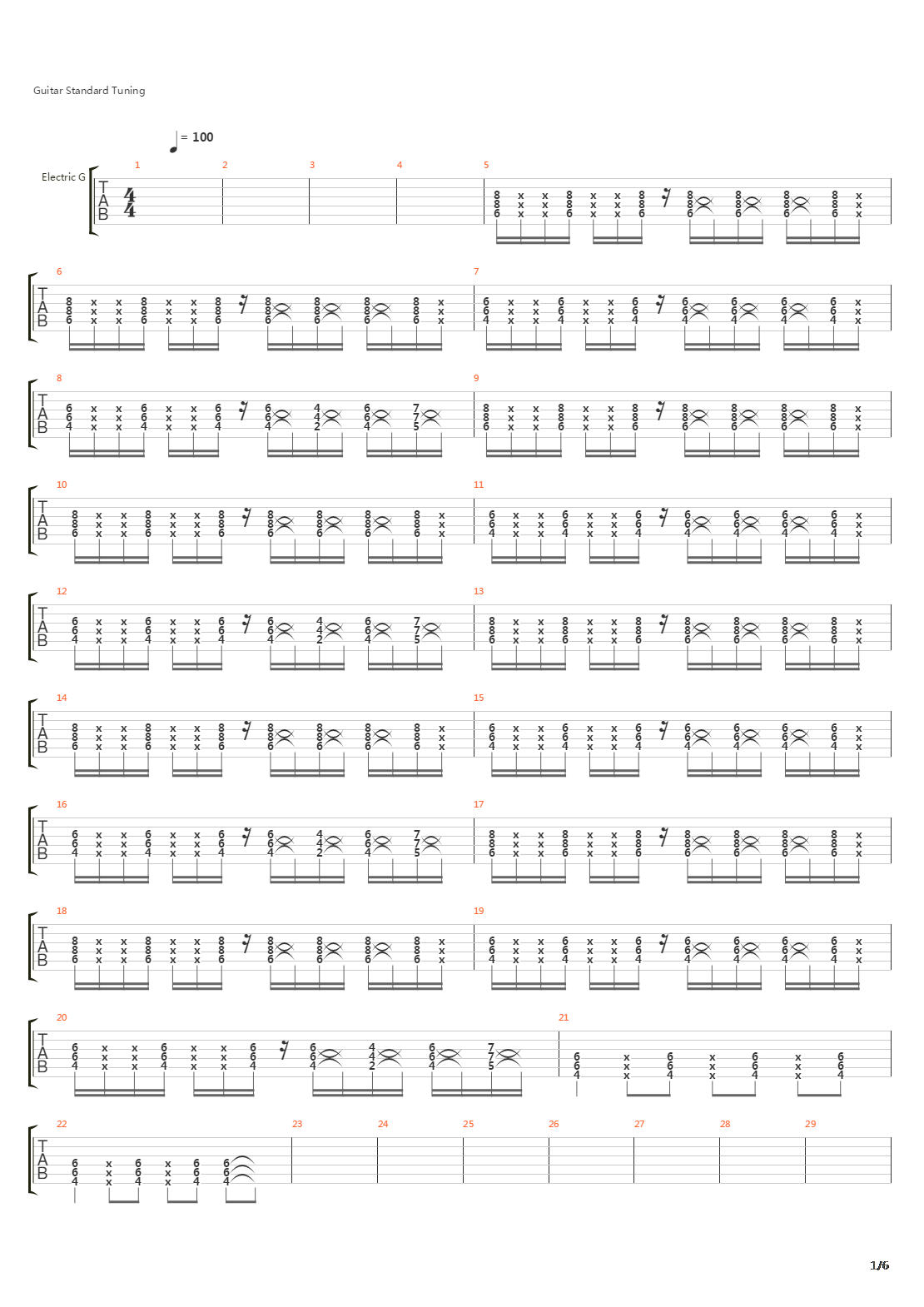 Vertige吉他谱