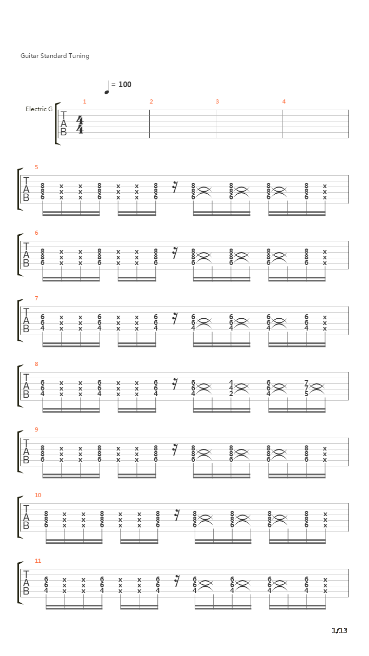 Vertige吉他谱