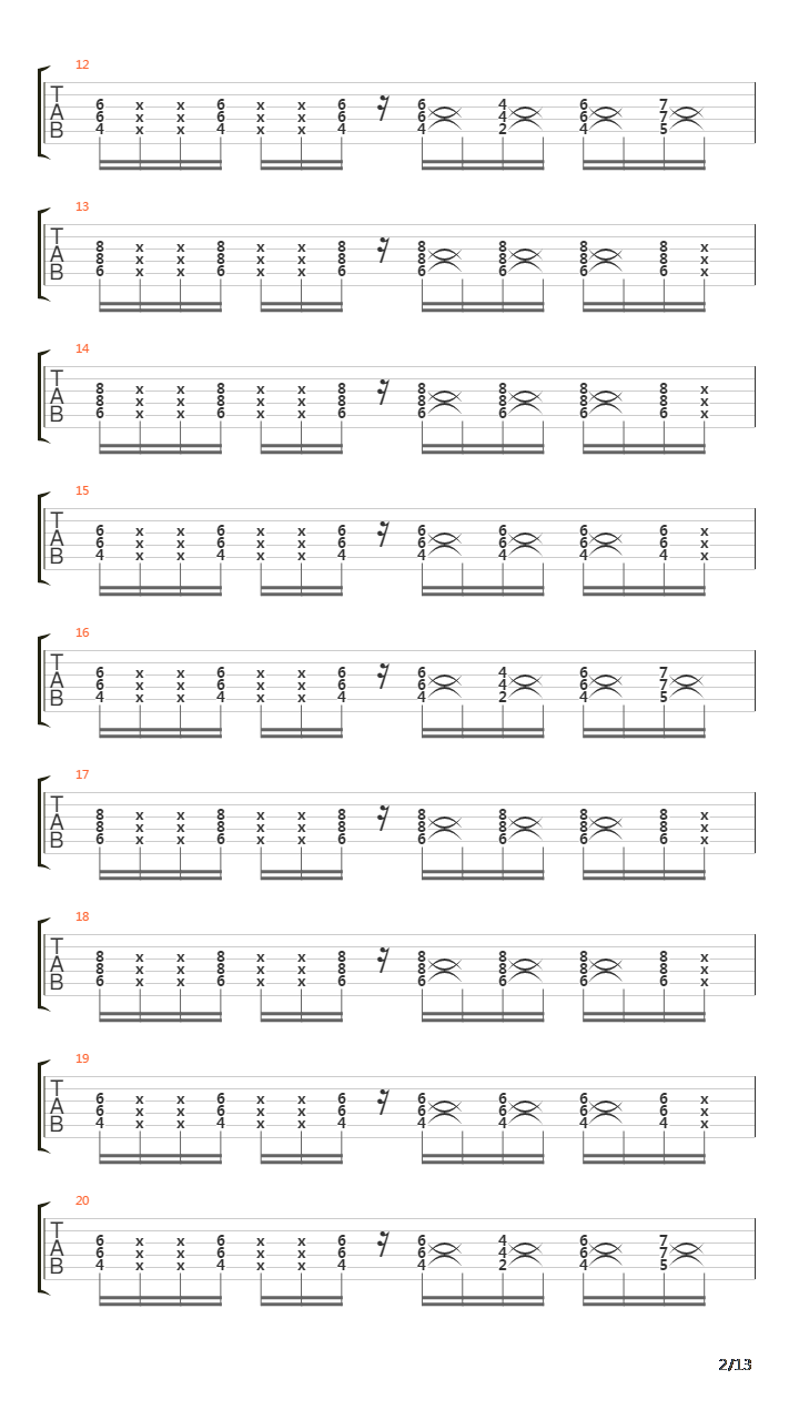 Vertige吉他谱