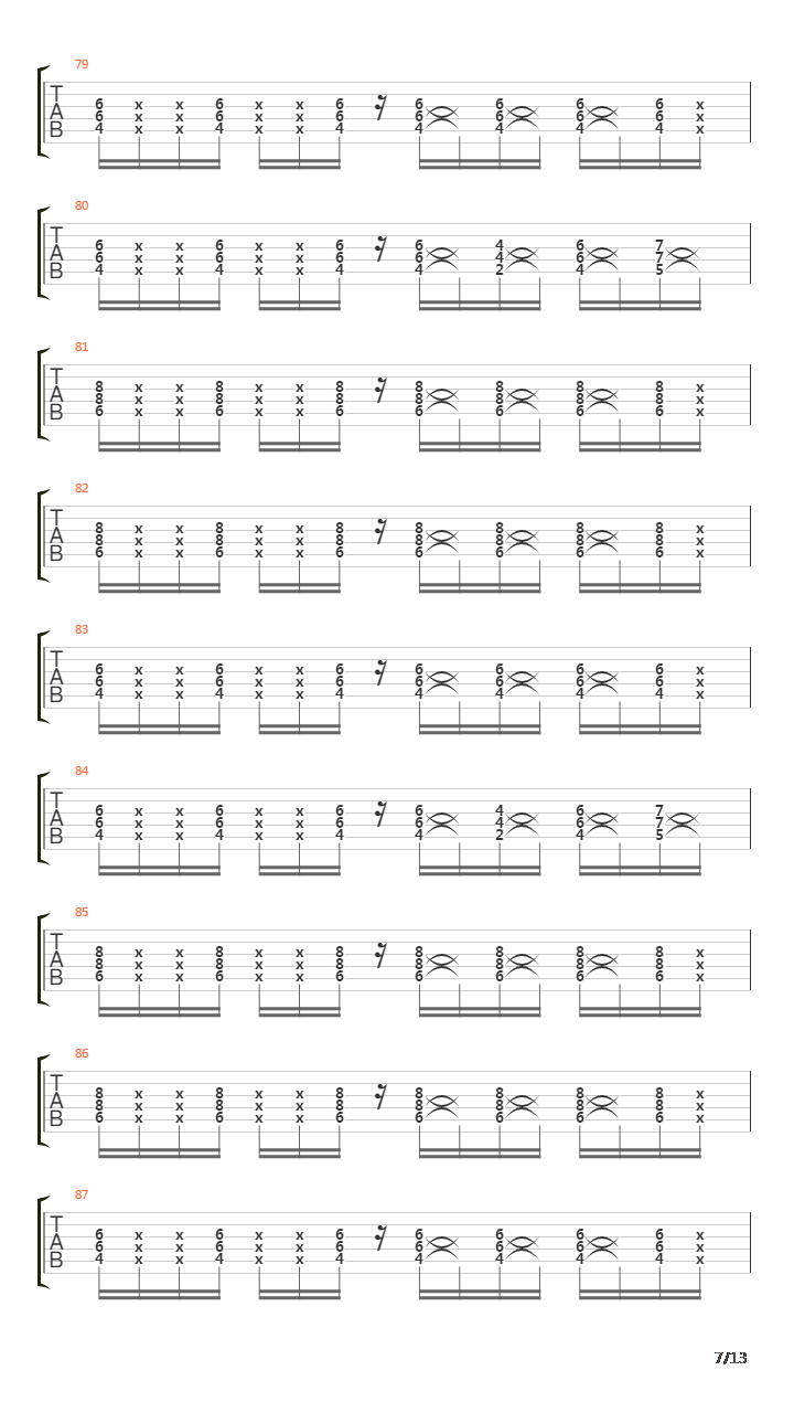 Vertige吉他谱