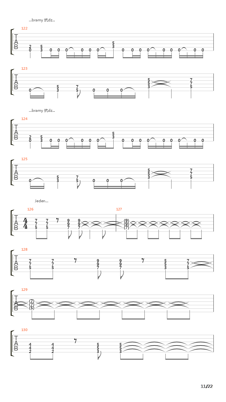 Bramy Zadz吉他谱