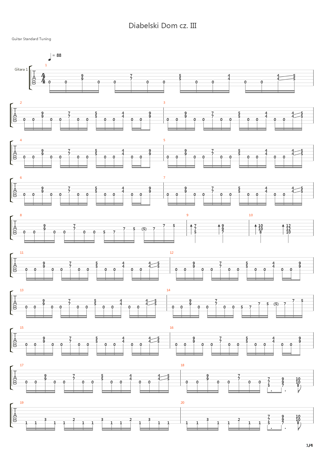 Diabelski Dom Cz Iii吉他谱