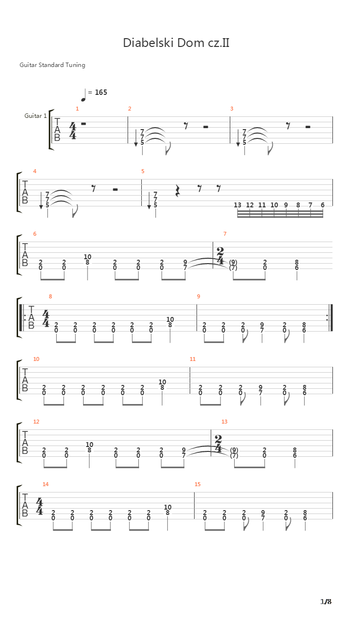 Diabelski Dom Ii吉他谱