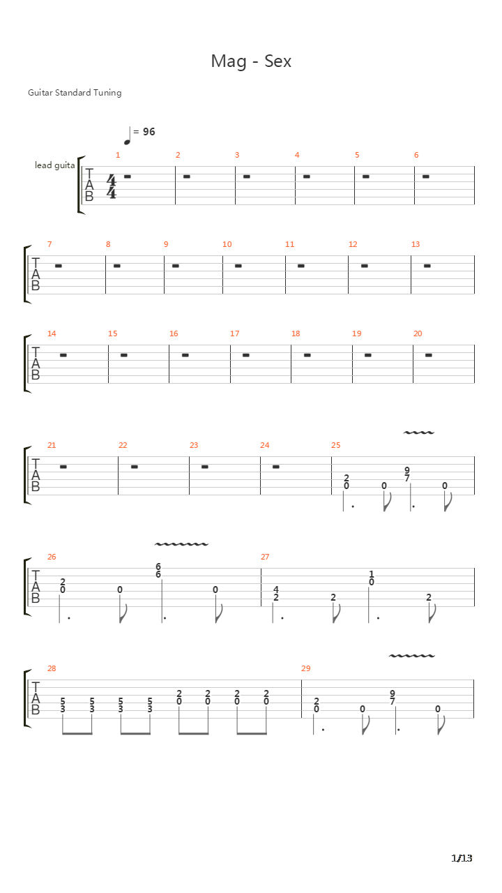 Mag - Sex吉他谱