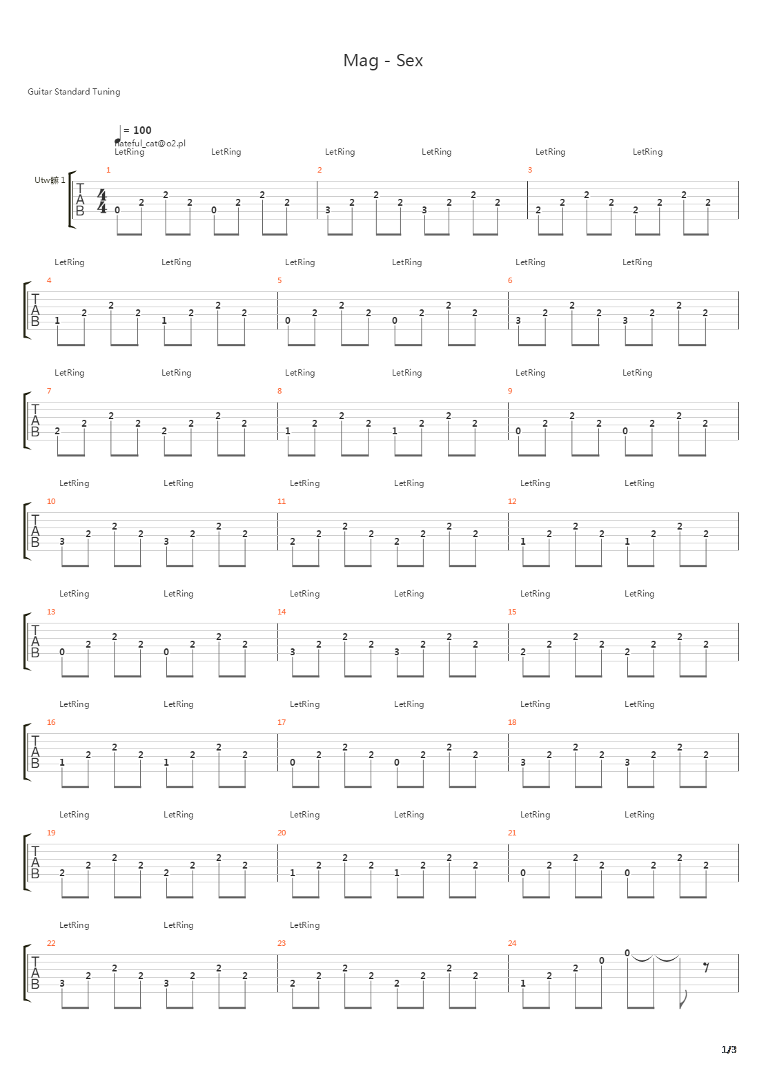Mag - Sex吉他谱