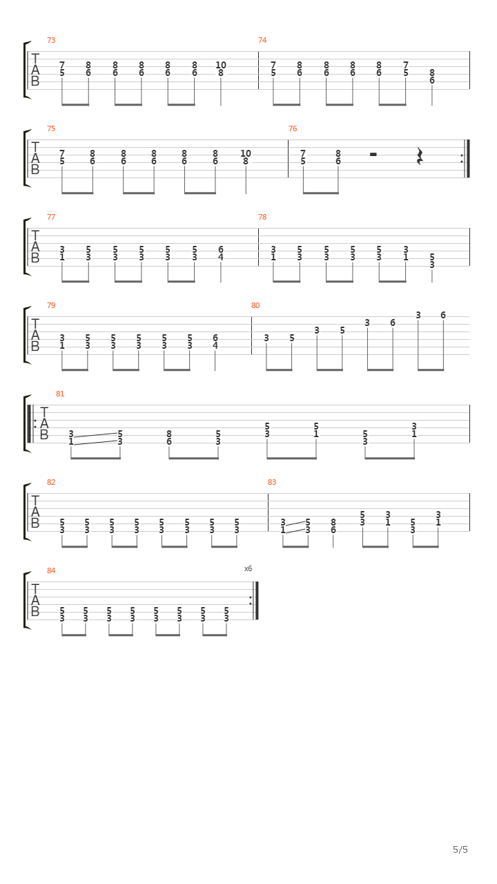 Masz吉他谱