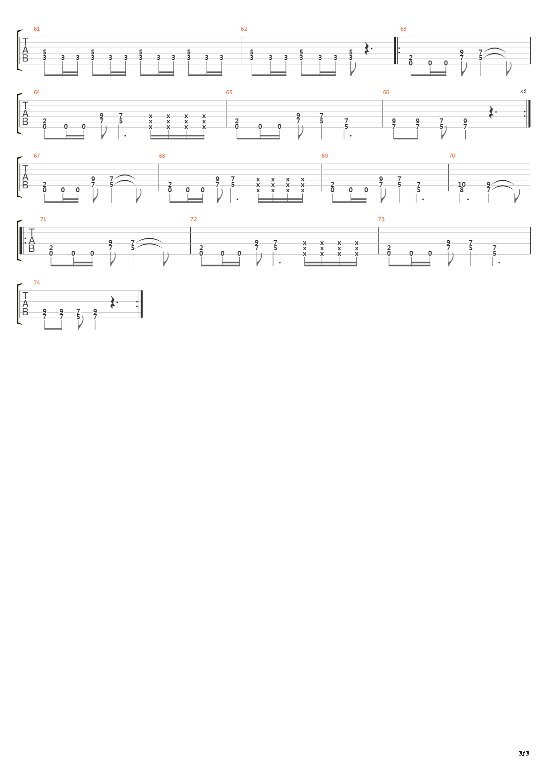 Time Of Revenge吉他谱