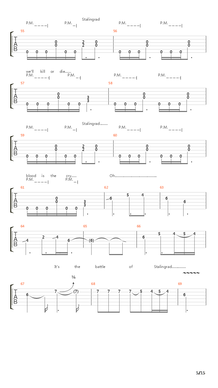 Stalingrad吉他谱