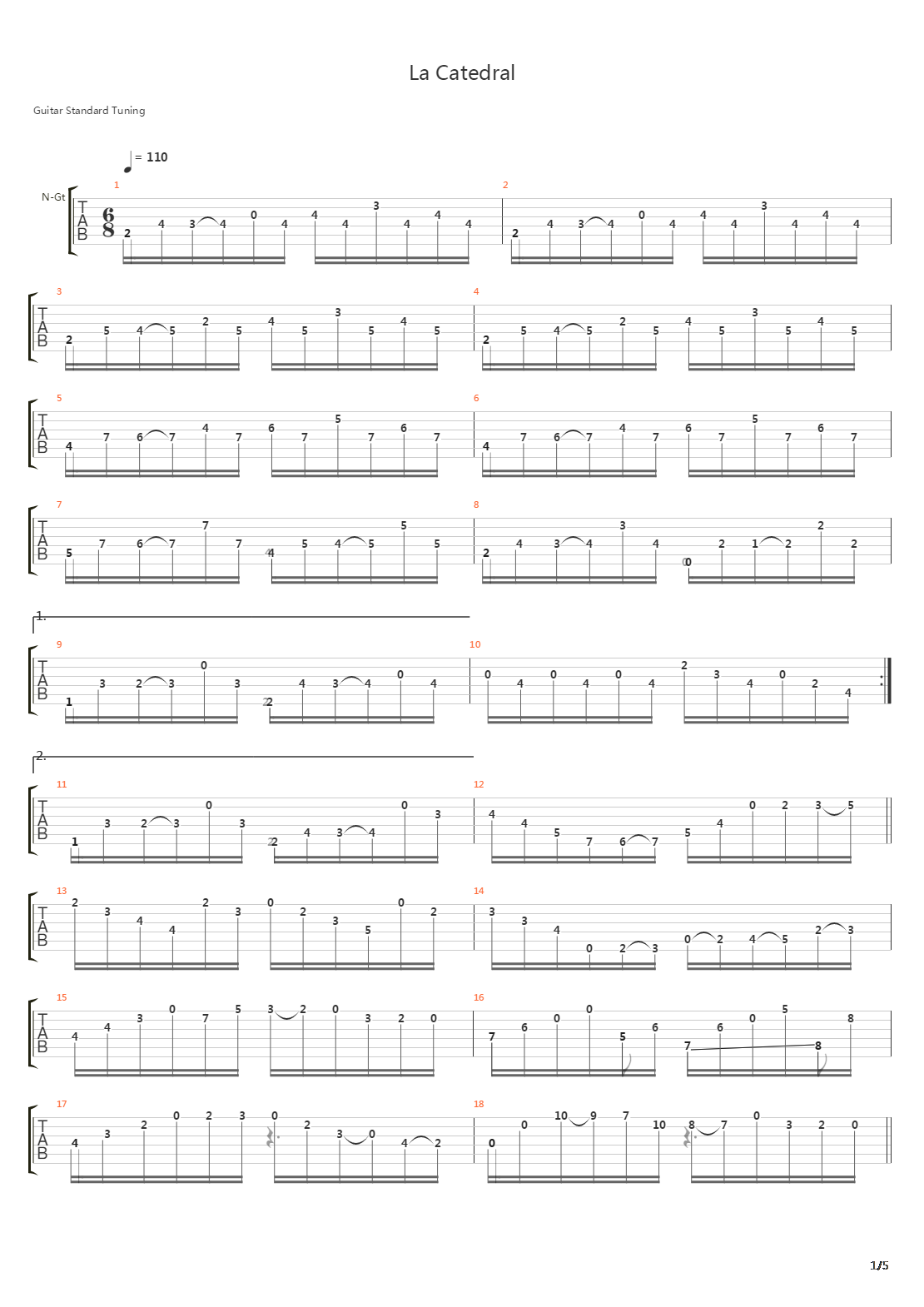 La Catedral Iii Alegro Solemne吉他谱