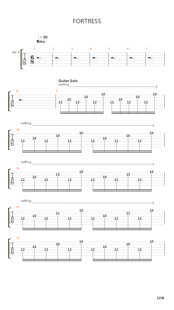 Fortress吉他谱