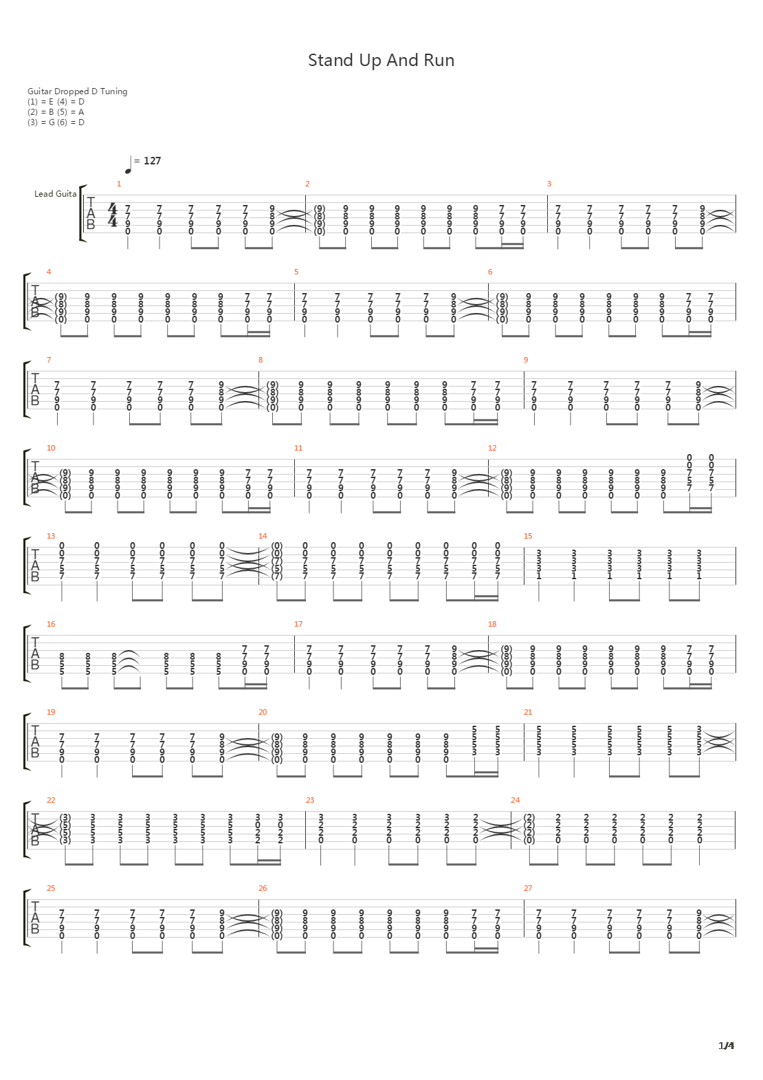 Stand Up And Run吉他谱