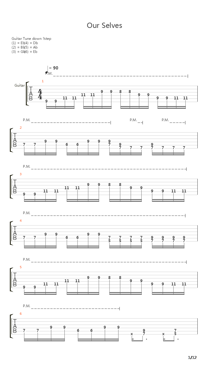 Our Selves吉他谱