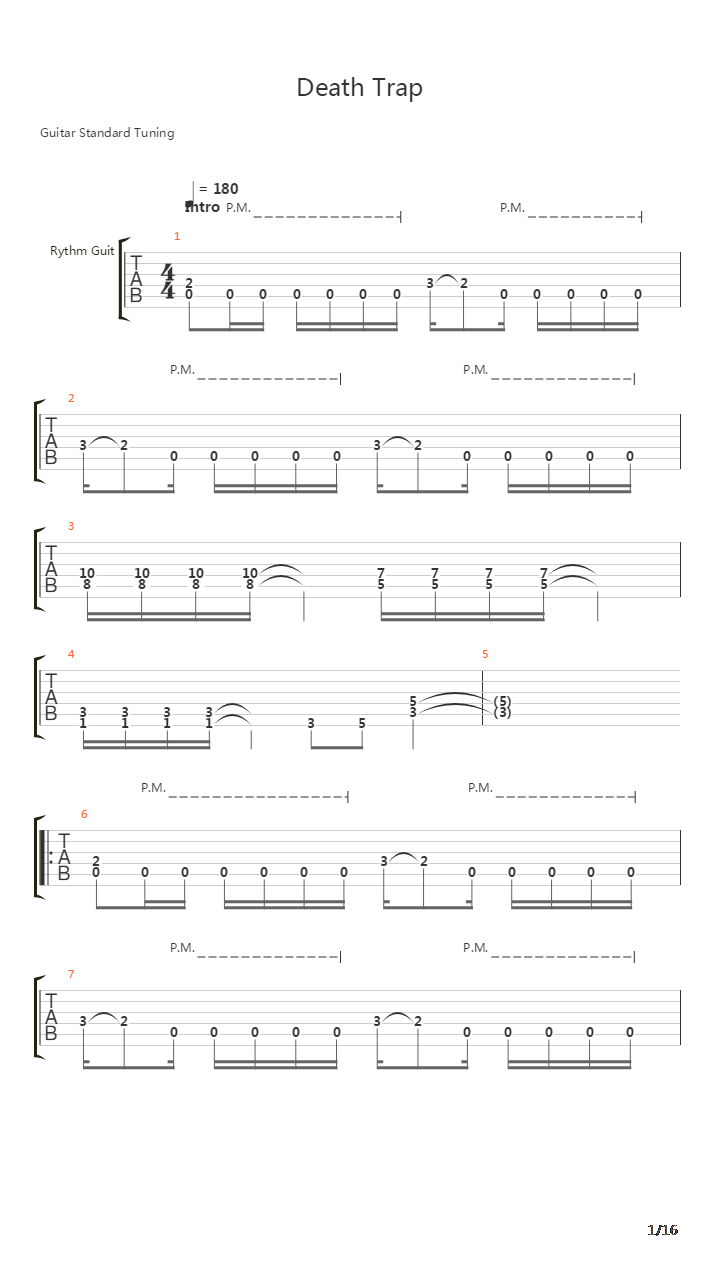 Death Trap吉他谱