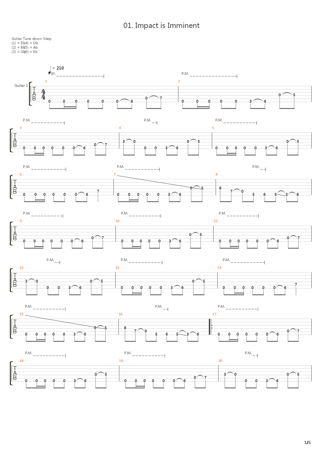Impact Is Imminent吉他谱