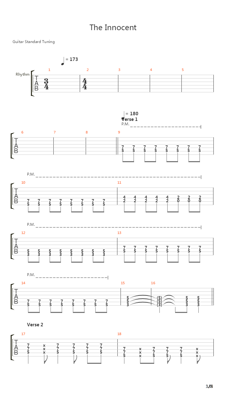 The Innocent吉他谱