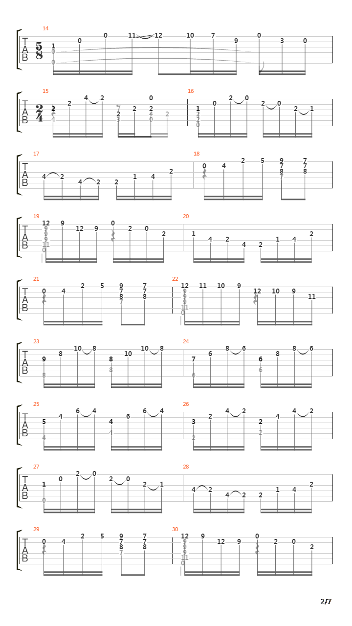 Prelude No 2吉他谱