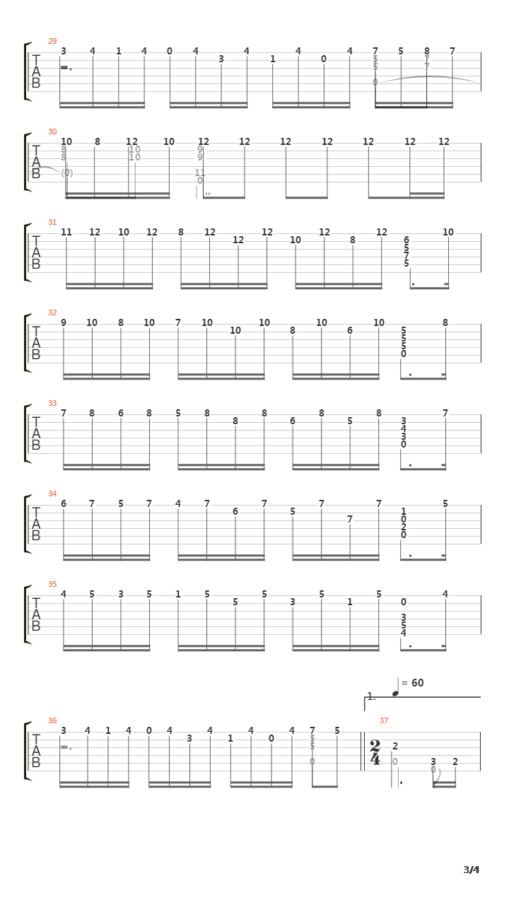 Prelude No 3吉他谱