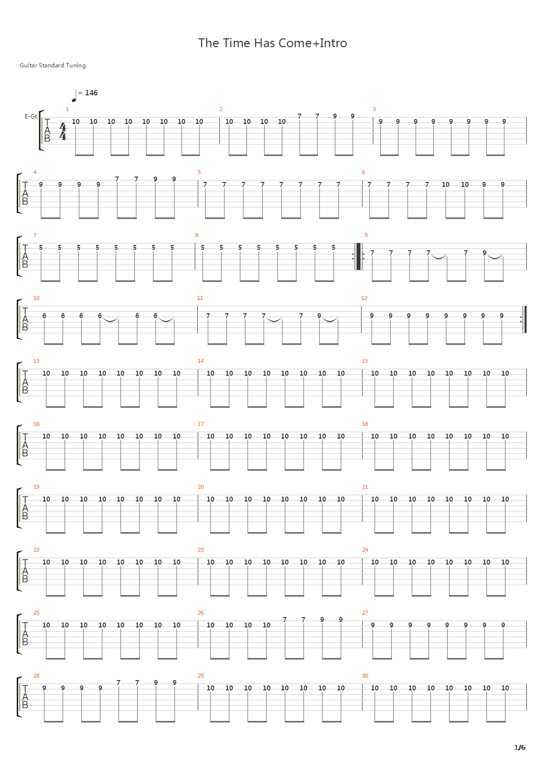 The Time Has Come吉他谱