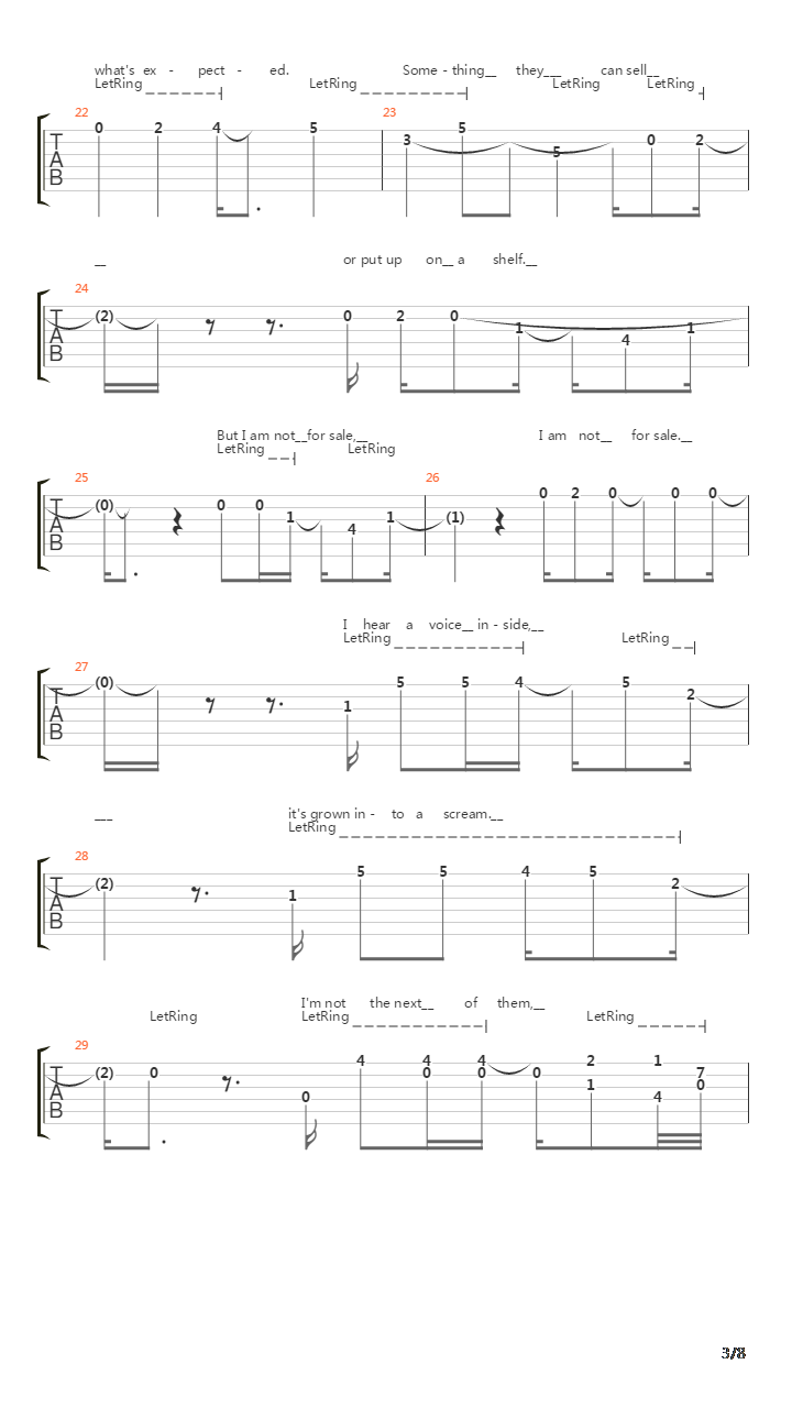 First Of Me吉他谱