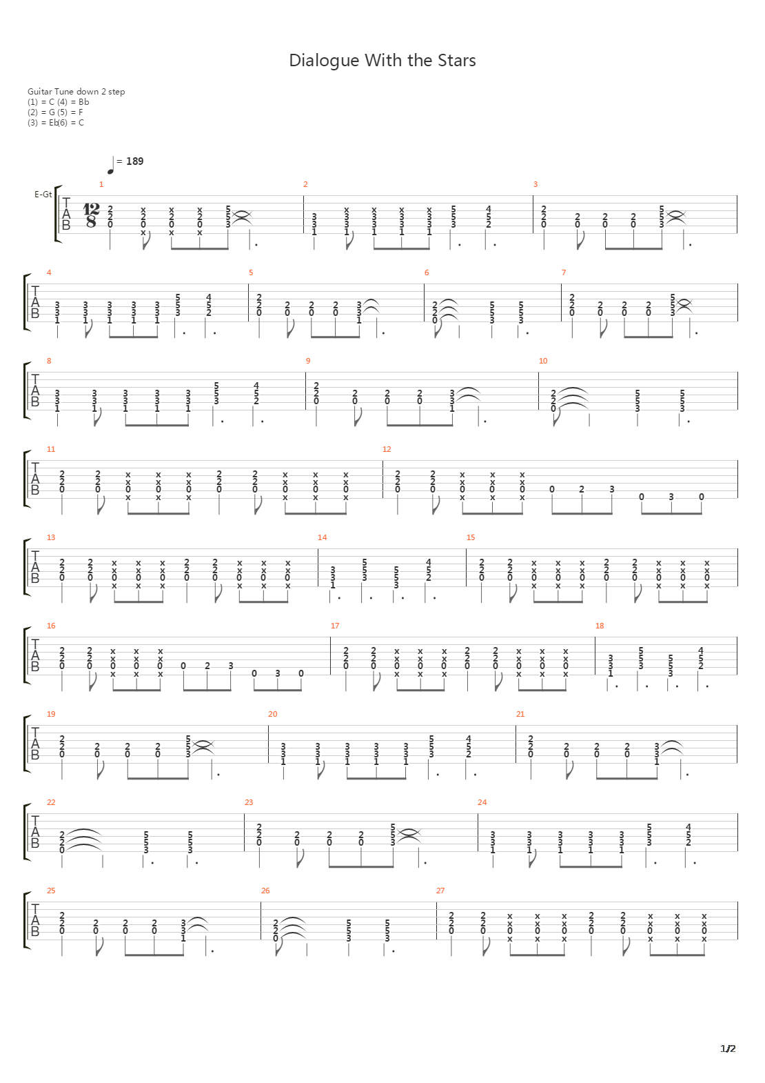 Dialogue With The Stars吉他谱