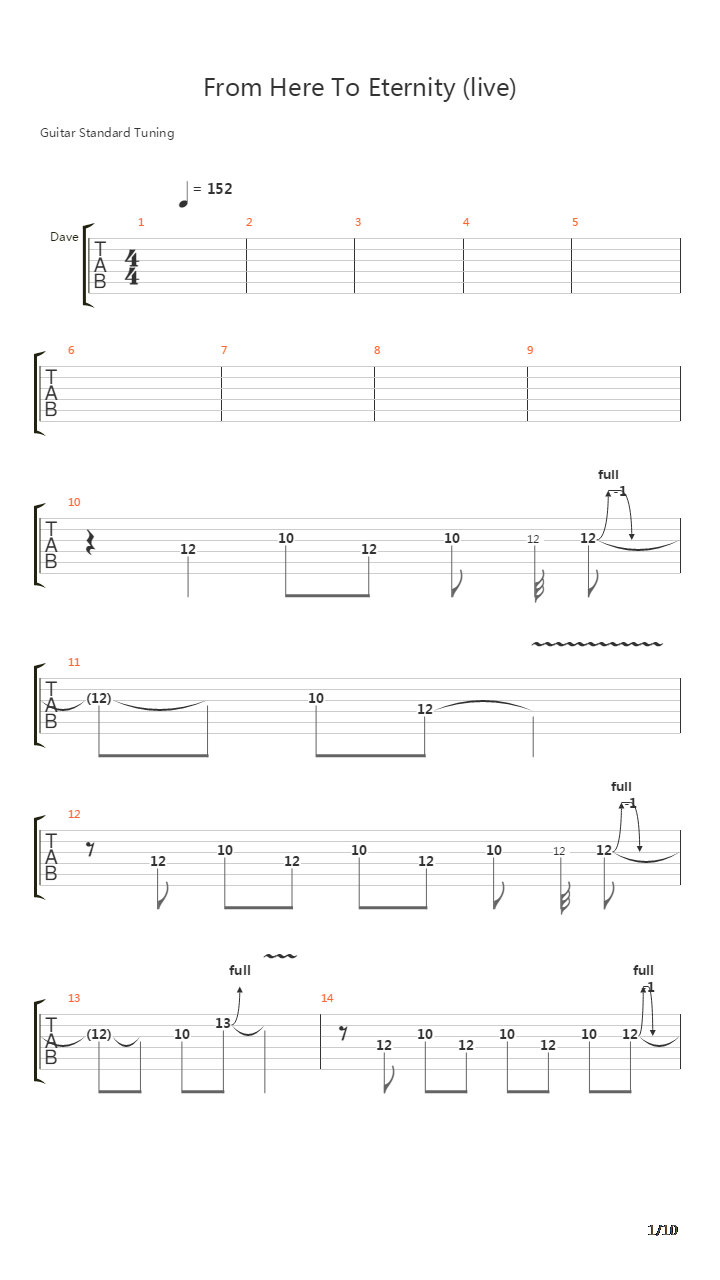 From Here To Eternity吉他谱