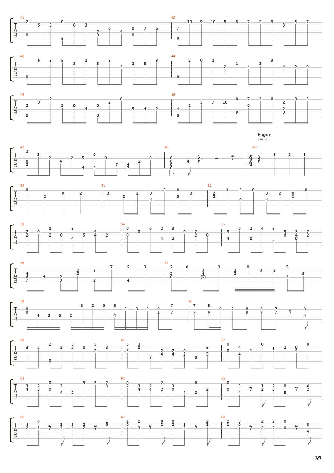 Prelude Fugue And Allegro In D吉他谱