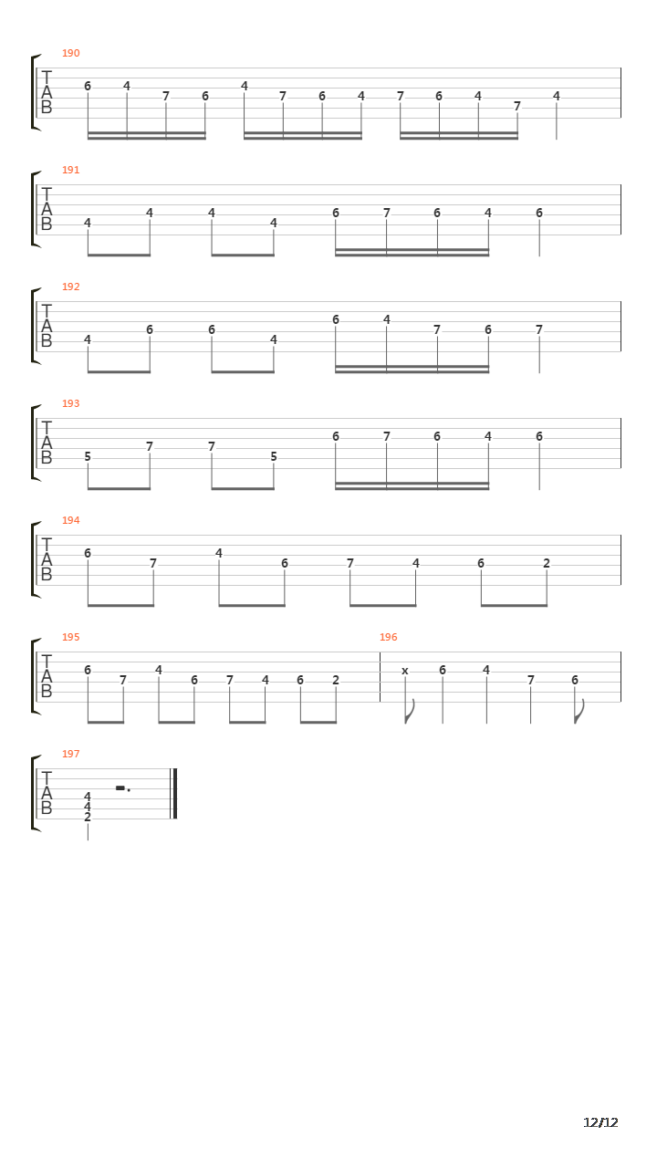 The Fourth Legacy吉他谱