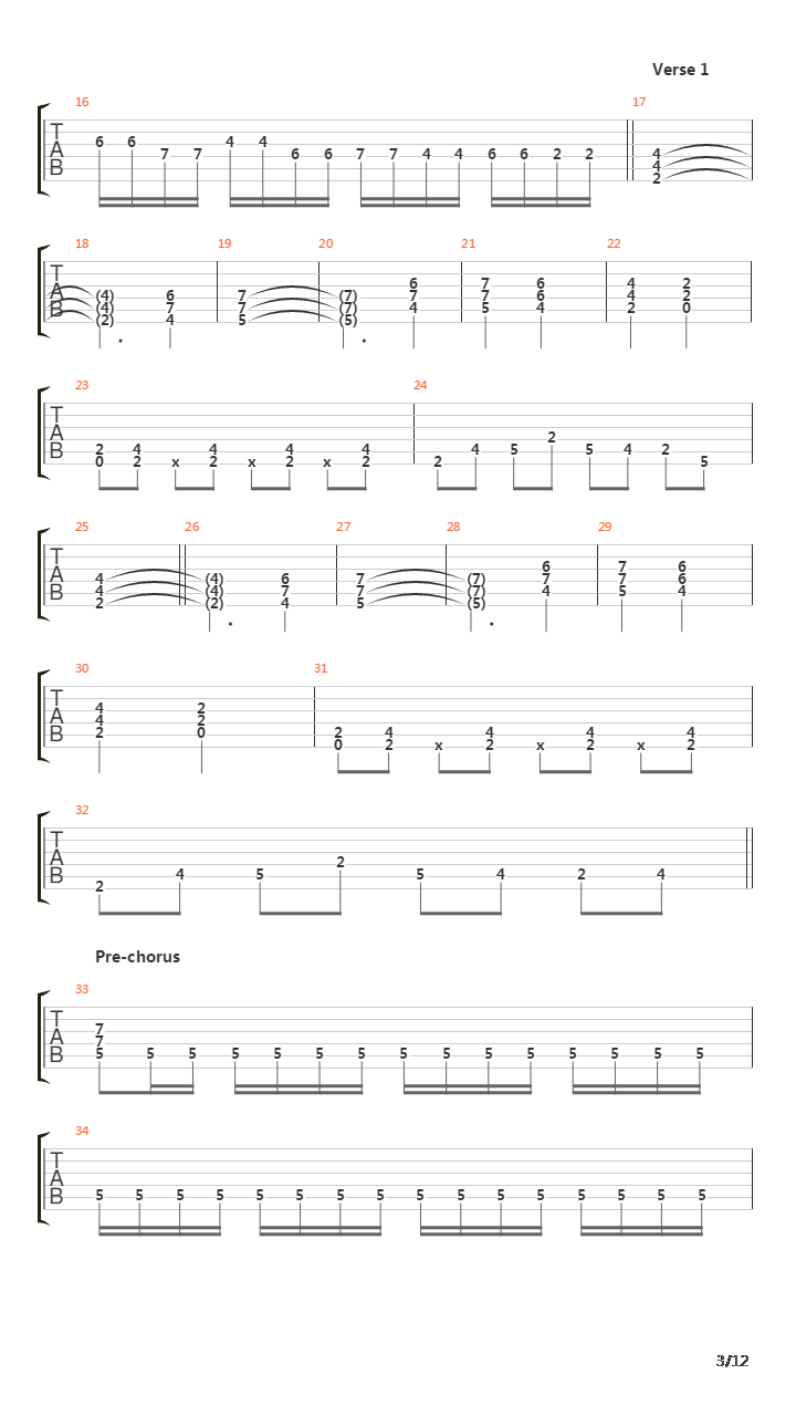 The Fourth Legacy吉他谱