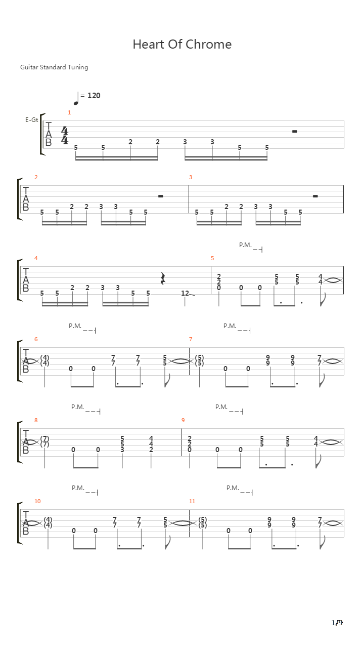 Heart Of Chrome吉他谱