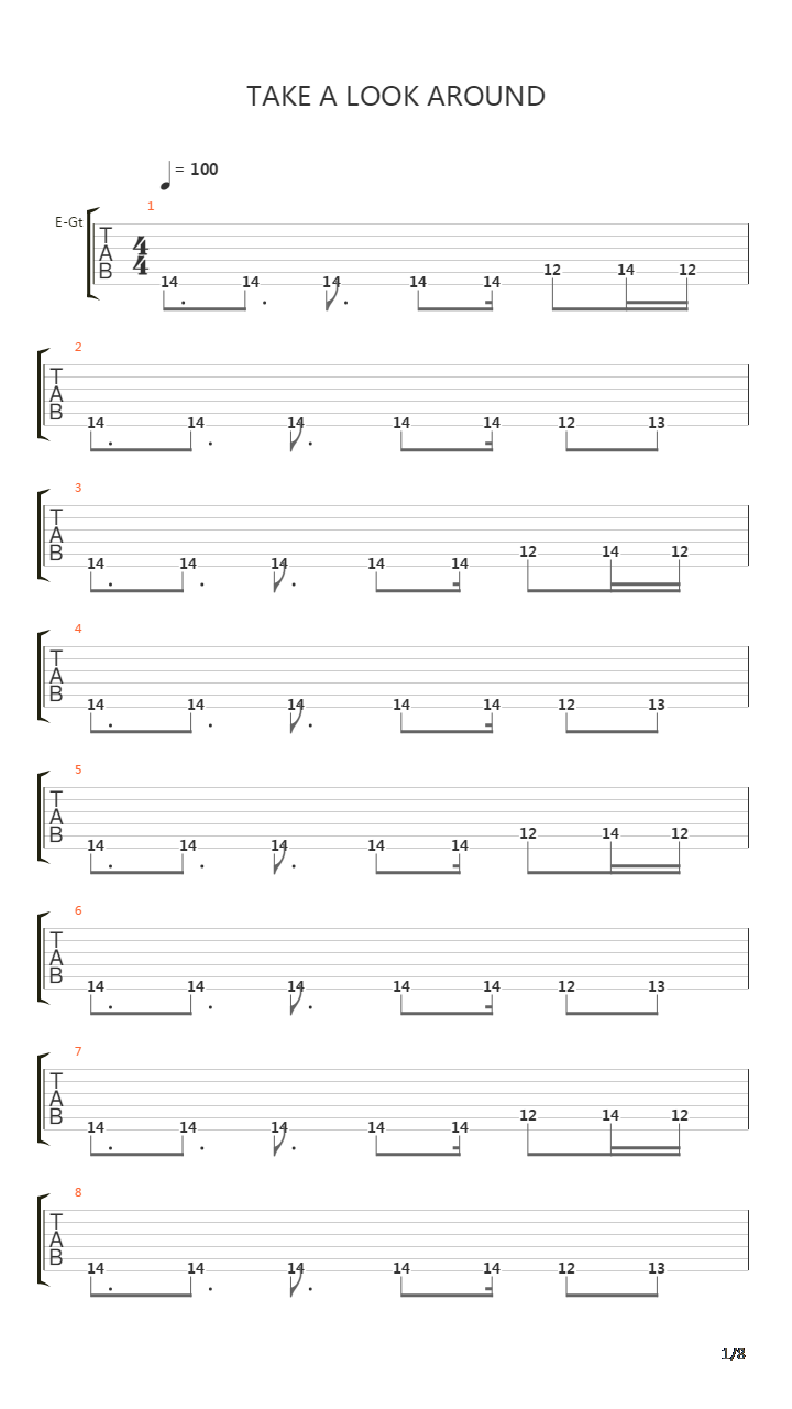 Take A Look Around吉他谱