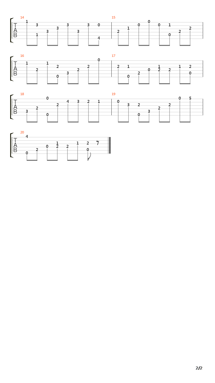 Temptest Sonata 3Rd Movement Intro吉他谱