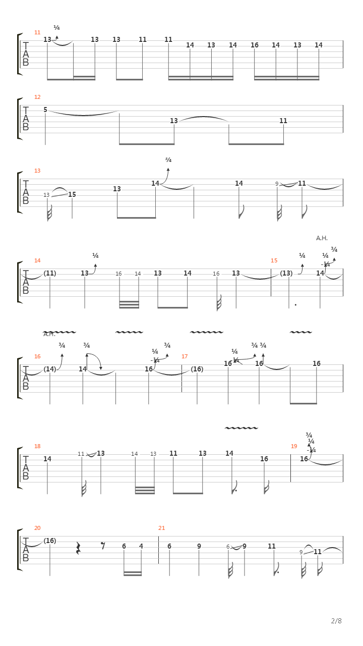 Undertow吉他谱