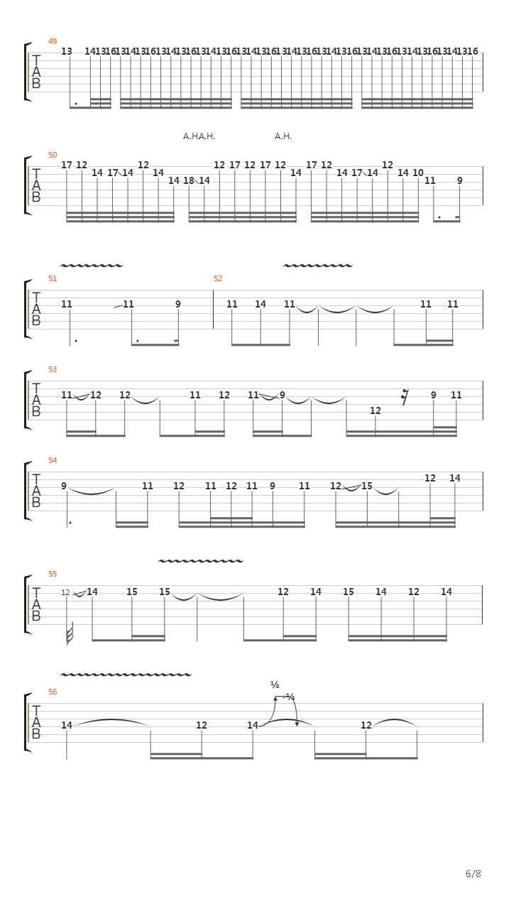 Undertow吉他谱