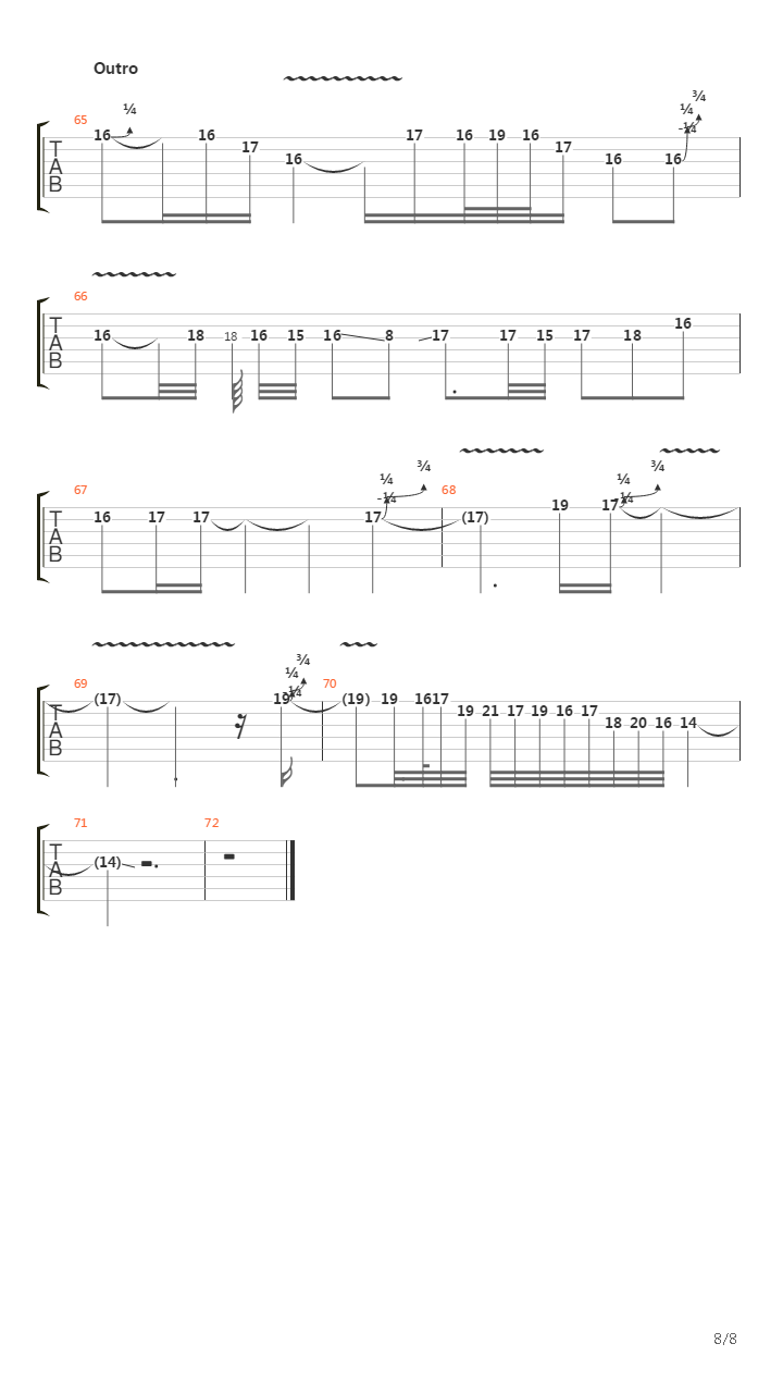 Undertow吉他谱