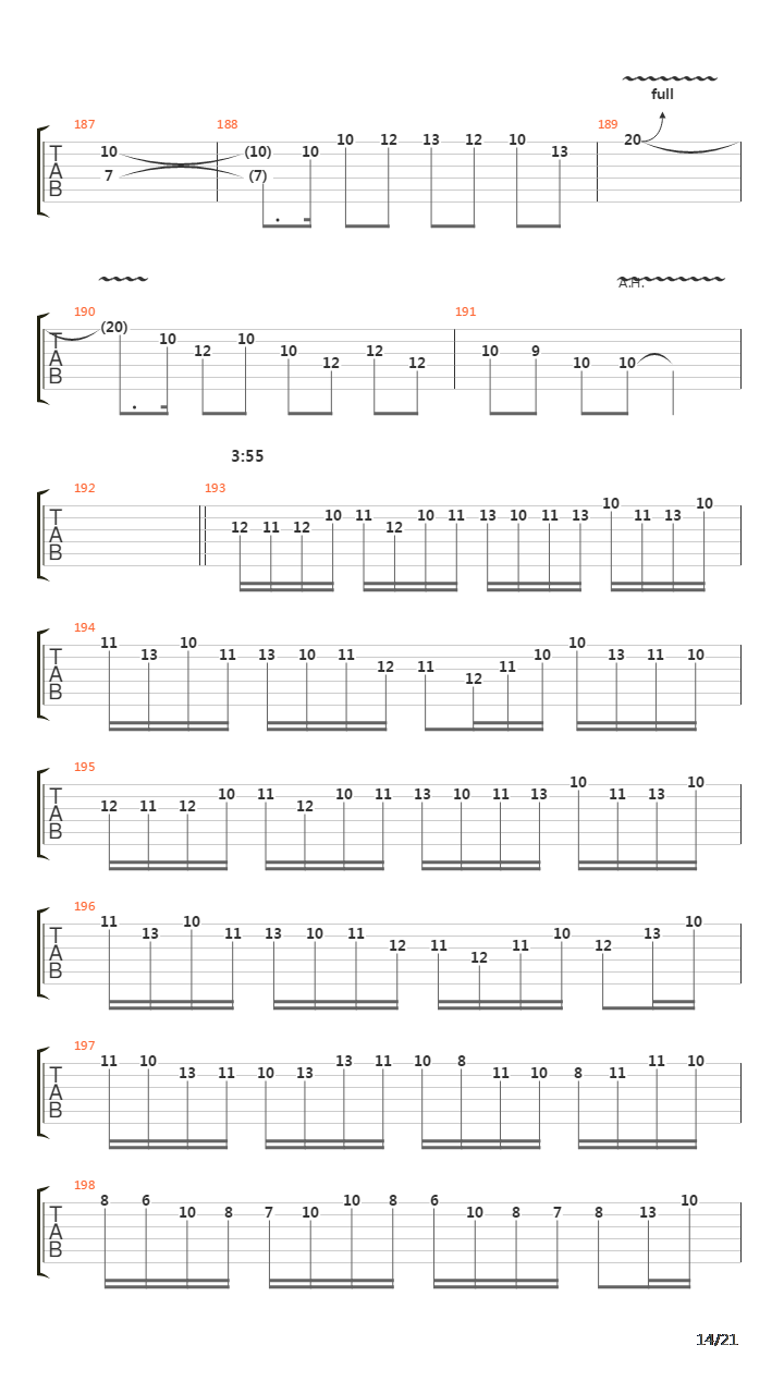 Burn吉他谱