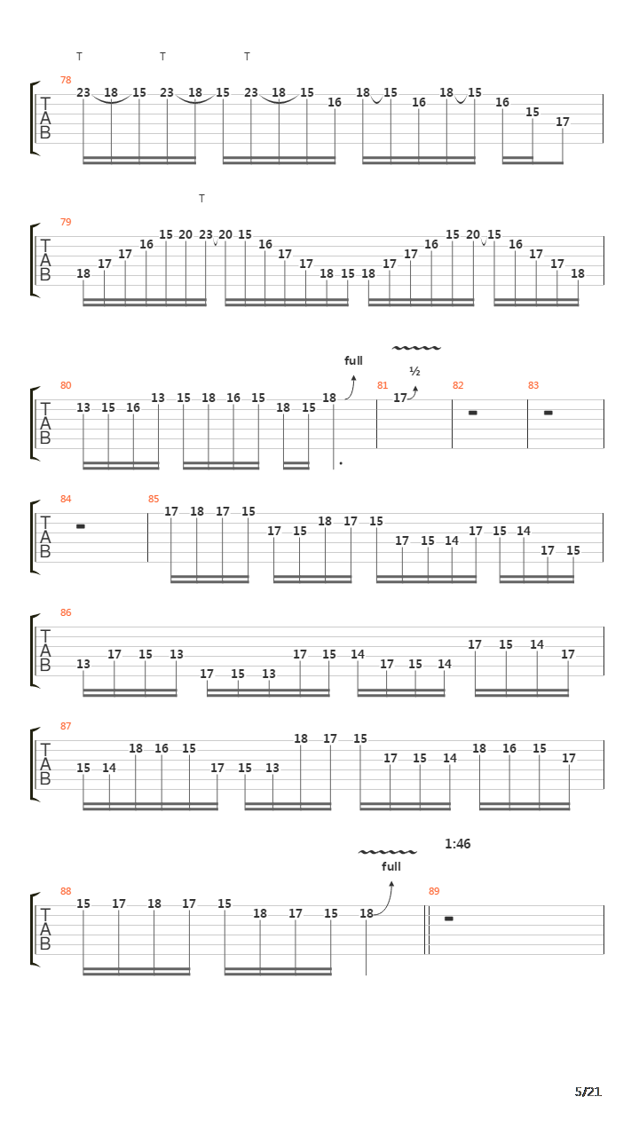 Burn吉他谱