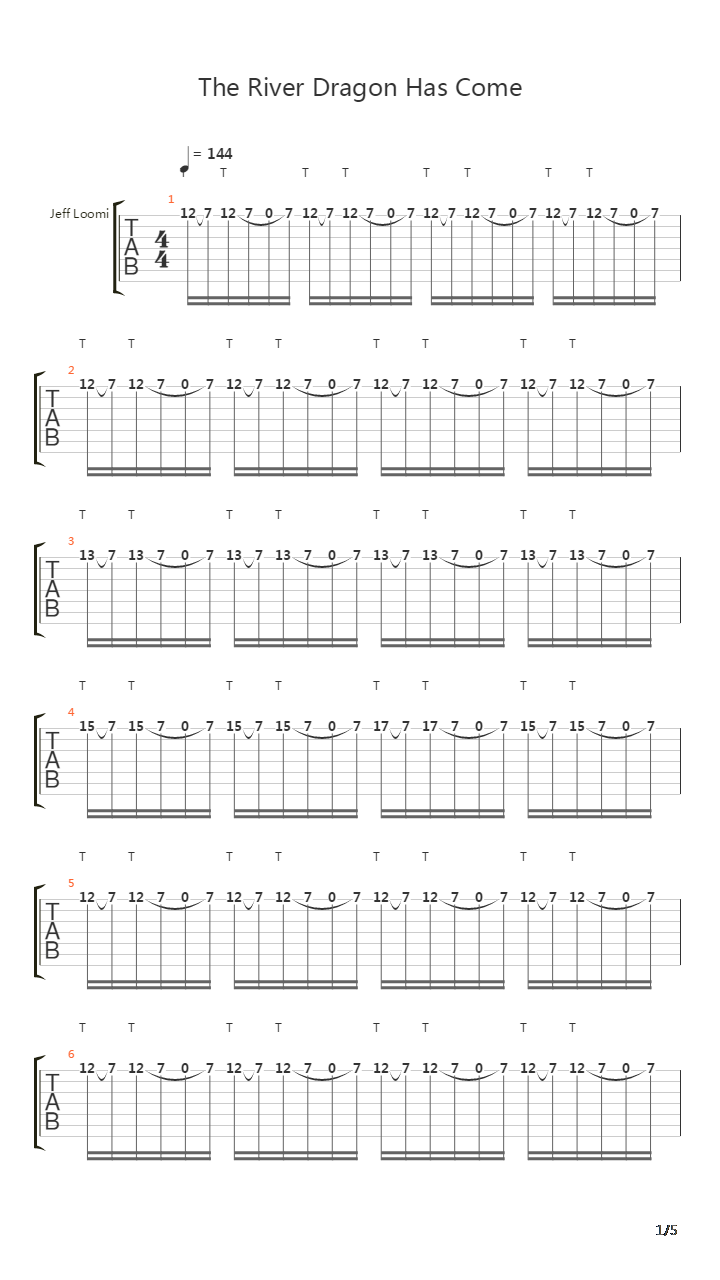 The River Dragon Has Come吉他谱