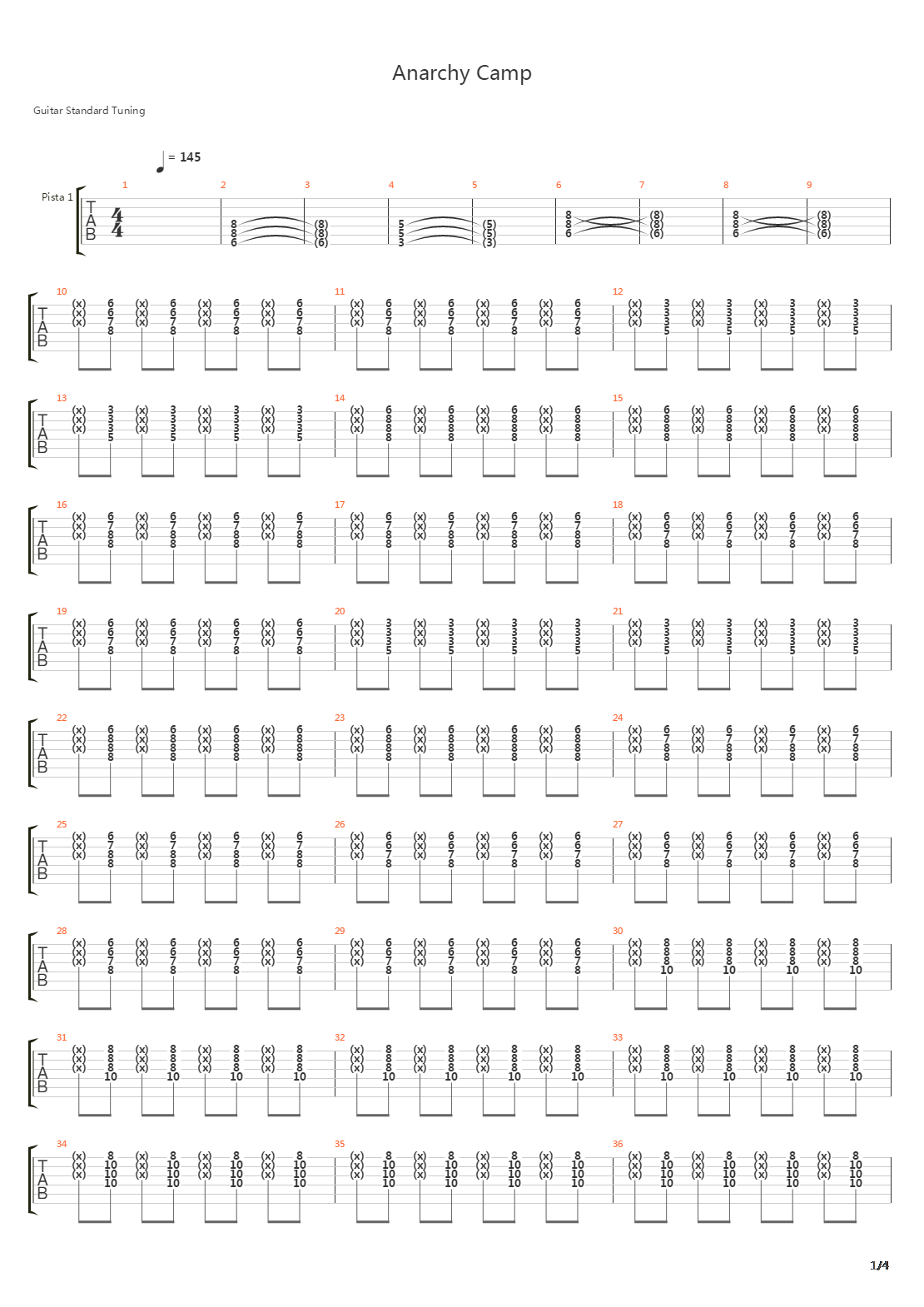 Anarchy Camp吉他谱