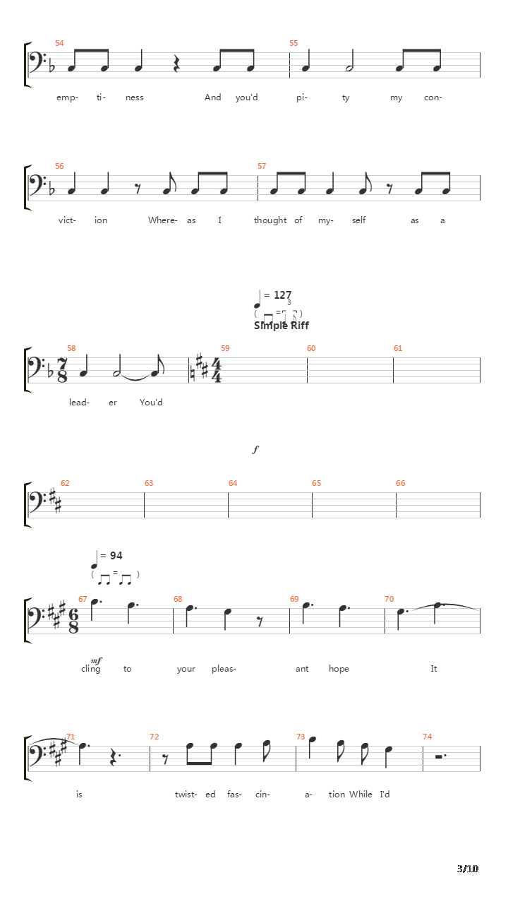 Beneath The Mire吉他谱